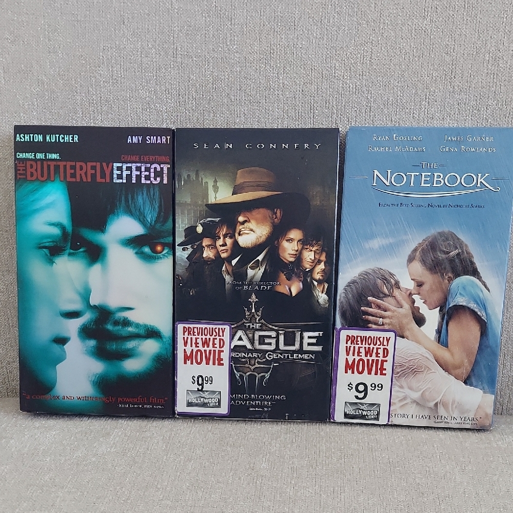 VHS Bundle: Butterfly Effect, League Of Extraordinary Gentlemen, The Notebook
